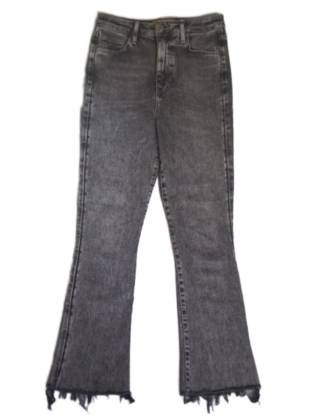 7 For All Mankind Luxe Vintage High Rise Skinny Kick Blackwash Jeans 25"X25"